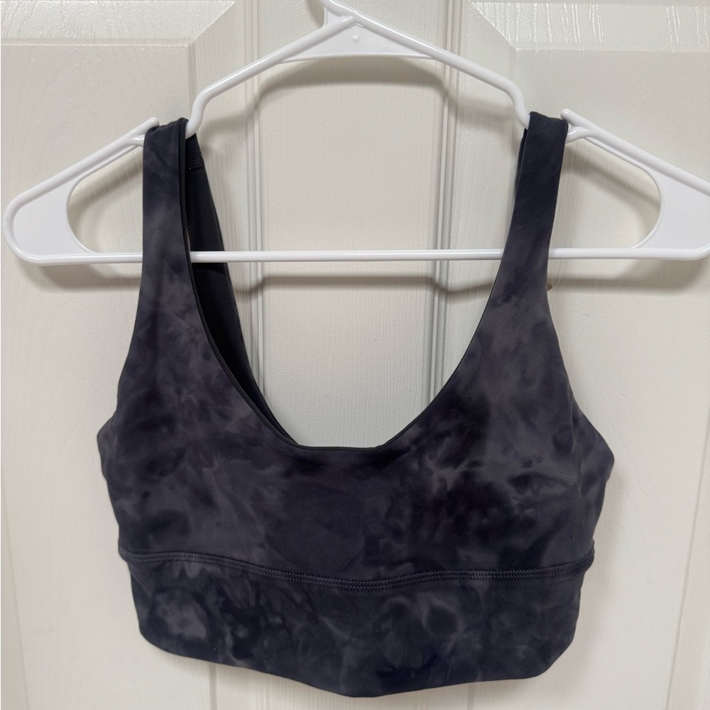 lululemon athletica Black Gray Tie-Dye Align Scoop Sports Bra